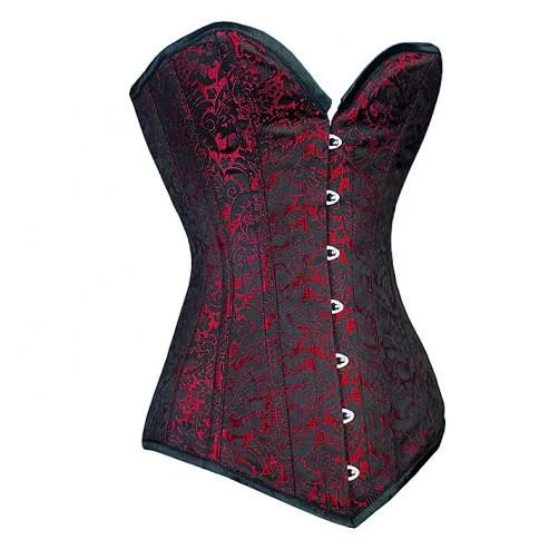 corset with pearl lattices-Yuliya Longline Overbust Corset