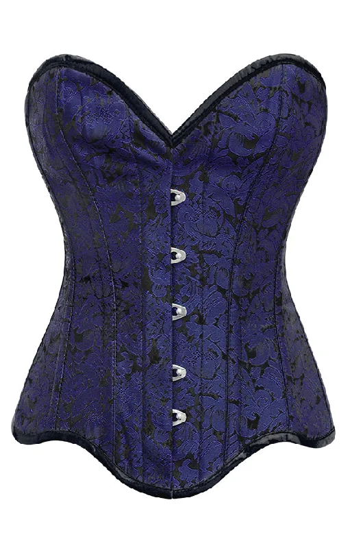 corset with layered meshes-Bornebusch Brocade Overbust Corset