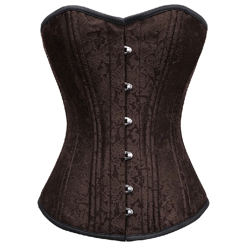 corset with lace motifs-Lena Brocade Waist Training Corset