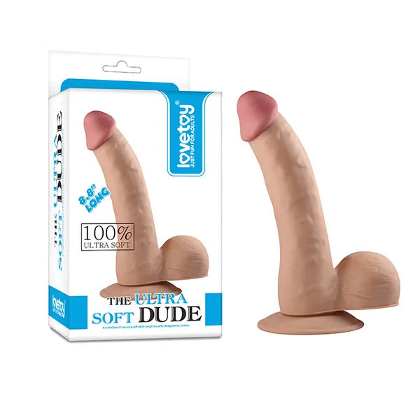 Stretch-fit dildo-The Ultra Soft Dude - Flesh (8.8'') Dong