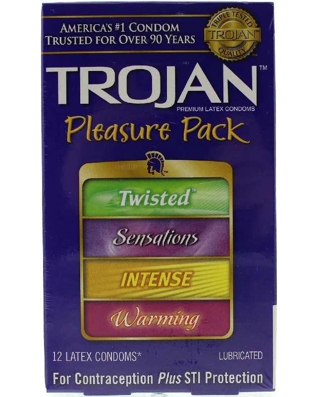 vibrating prostate massager with adjustable vibration intensity-Trojan Pleasure Pack - 12 Pack