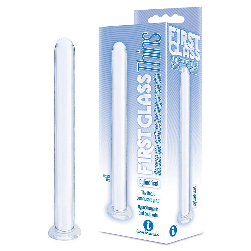 Draco-twist dildo-The 9's First Glass Thins, Clyndrical - Clear Glass 17.8 cm Dildo