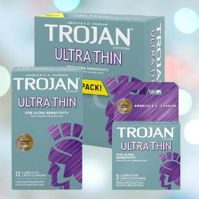 vibrating anal beads for deep and satisfying play-Trojan Ultra Thin Lubricated Condoms