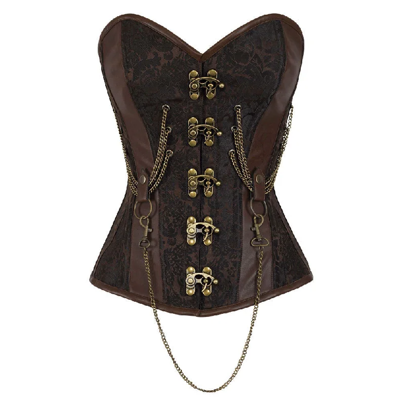 corset with velvet strands-Vanna Steampunk Corset