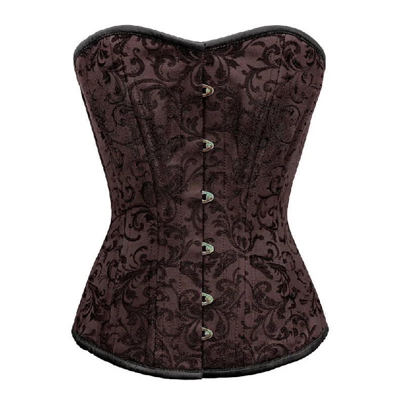 corset for vintage motifs-Marita Brocade Waist Training Corset