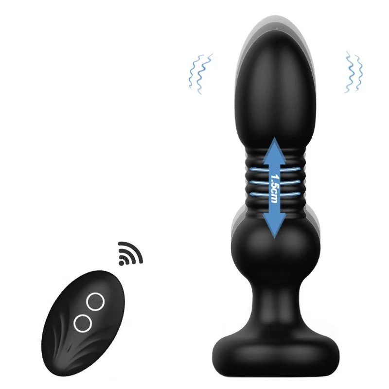 Heavy-Touch Solo Masturbator-ruff GEAR Thrusting Vibrating Butt Plug