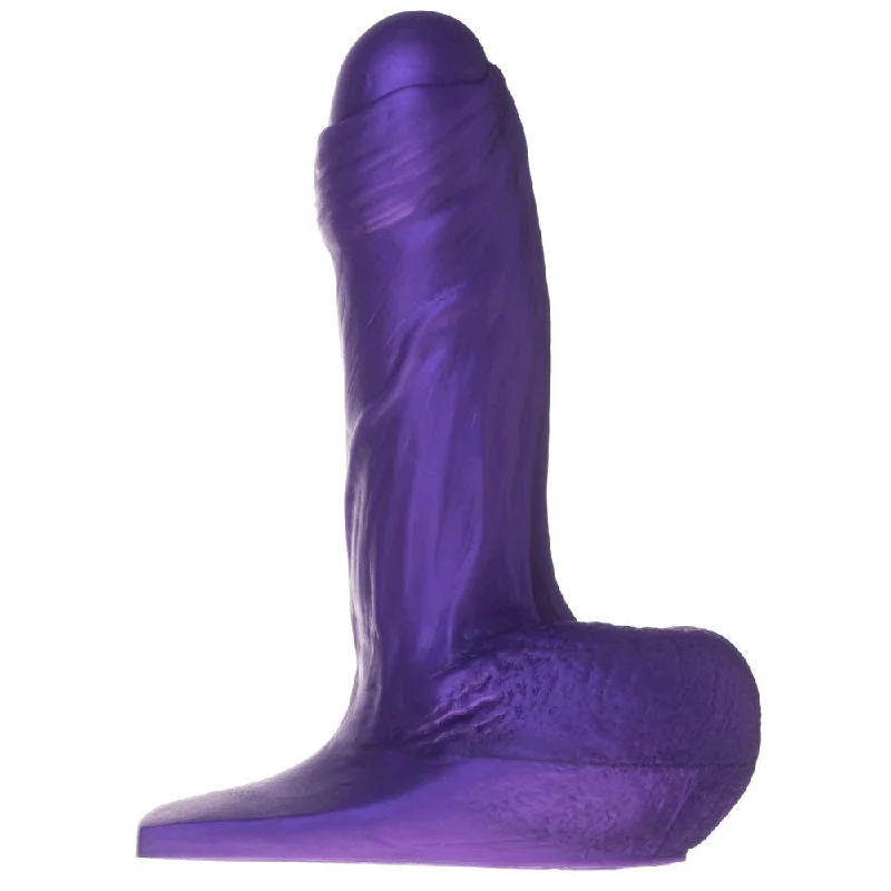 Trumpet-blast dildo-5" Fornix Uncut Dual Density Silicone Dildo - Purple