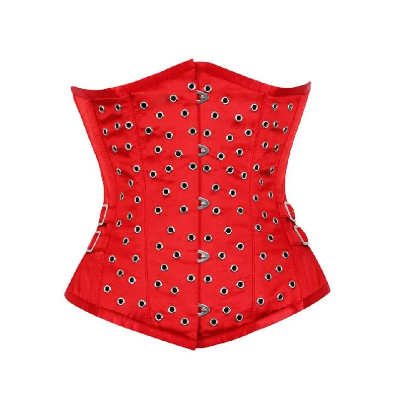 corset for alternative strands-Lassila Red Gothic Underbust Corset