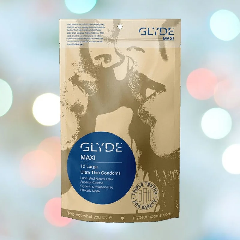 vibrating anal toy for better anal stimulation during intercourse-Glyde Maxi LARGE Size Vegan Condoms