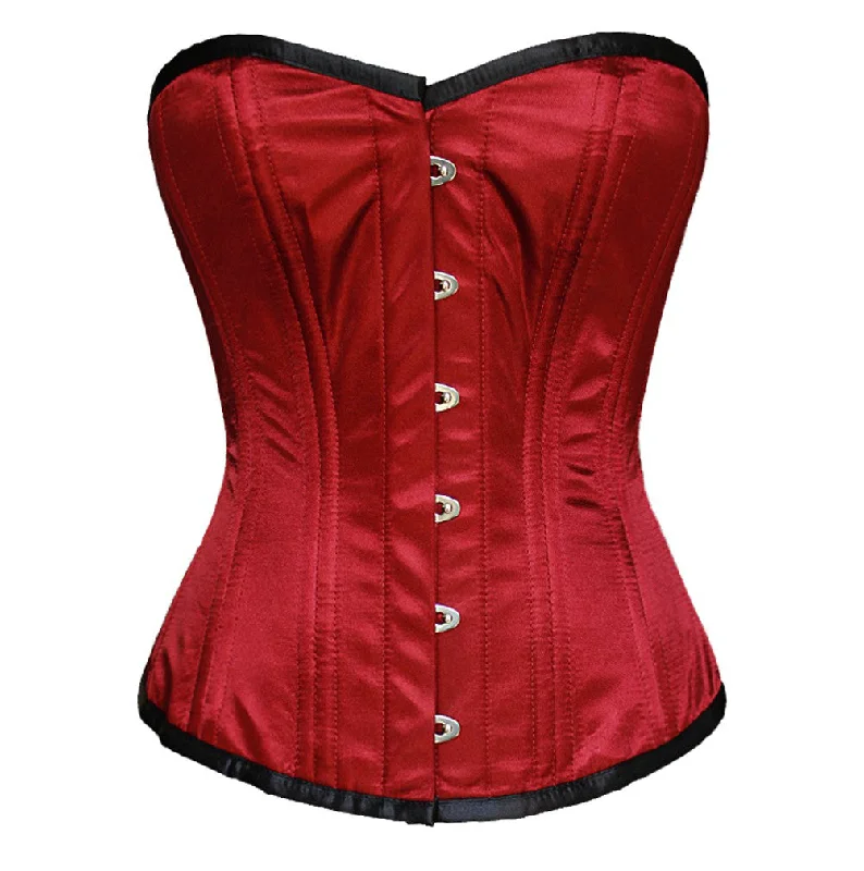 corset with embroidered designs-Boden Satin Waist Training Corset