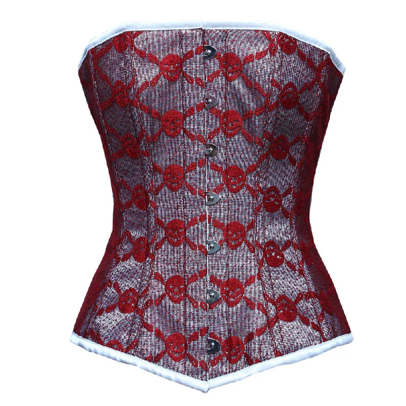 corset with side patterns-Miliana Longline Overbust Corset