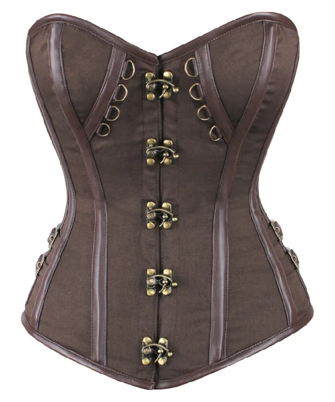 corset for dance fibers-Niqui Overbust Cotton Steampunk Corset