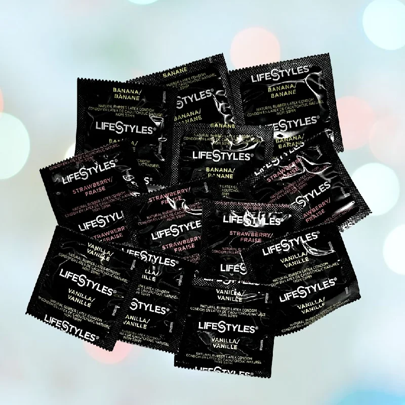 vibrating anal toy for longer-lasting pleasure with adjustable settings-LifeStyles Assorted Flavors Lubricated Condoms 🍓🍌🍦