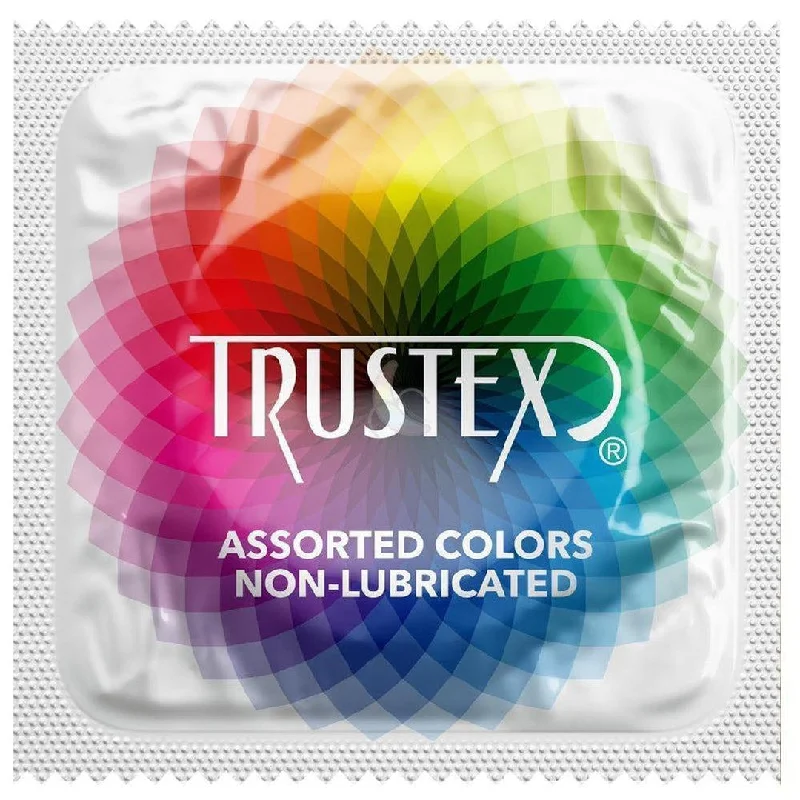 vibrating anal massager for deep and satisfying orgasms-Trustex Assorted Colors Non-Lubricated Condoms