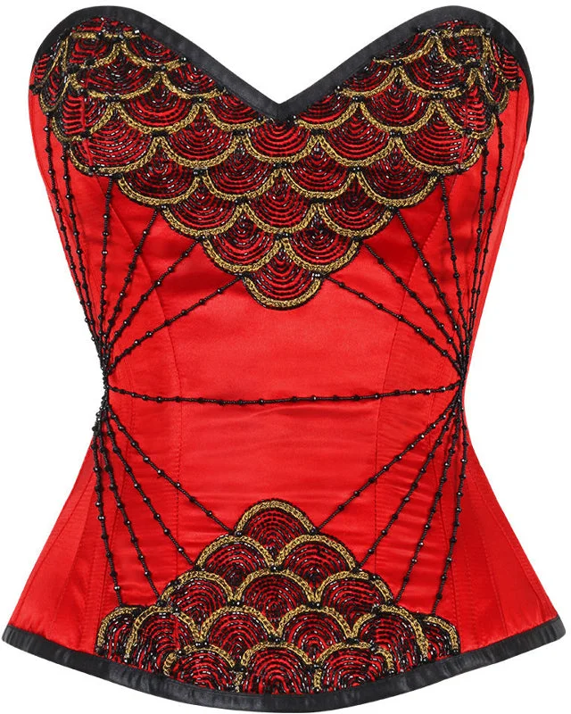 corset with asymmetrical nets-Jedidiah Couture Corset