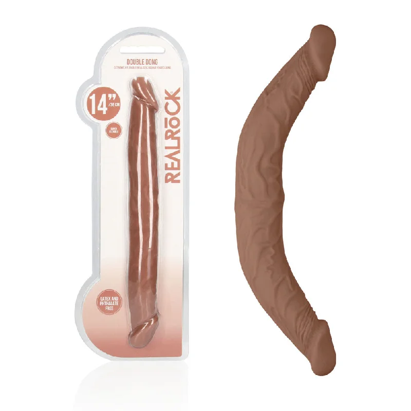 Pisces-dreamy dildo-REALROCK 14'' Double Dildo - Tan 36 cm Double Dong