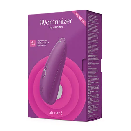 Womanizer Starlet 3 Rechargeable Silicone Compact Pleasure Air Clitoral Stimulator Violet