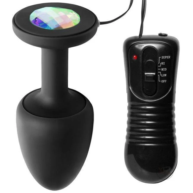 Non-Sticky Touch Solo Masturbator-The Paragon Gem Vibrating Butt Plug