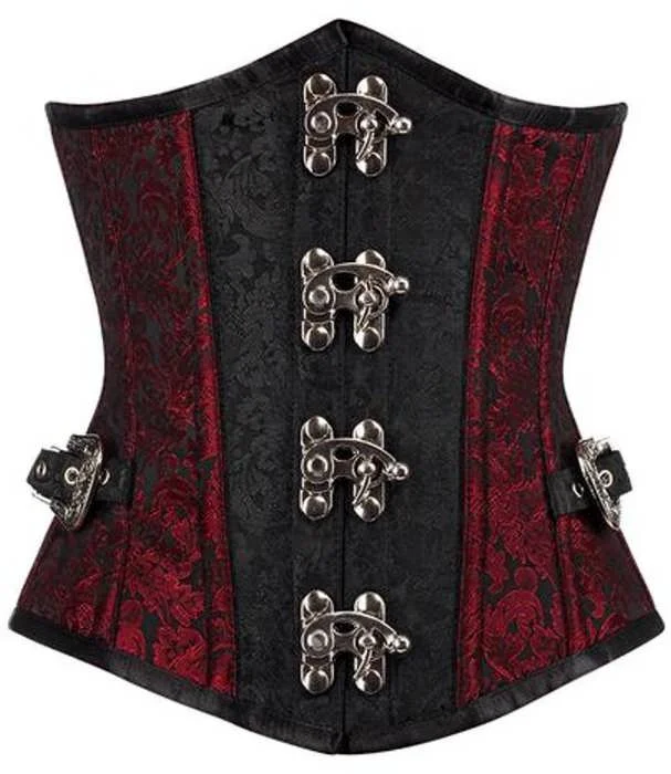 corset for summer fibers-Agustin Brocade Underbust with side buckles