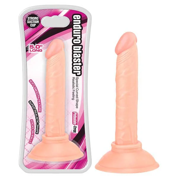 Charcoal-dark dildo-Enduro Blaster Realistic Dong - 5'' Flesh