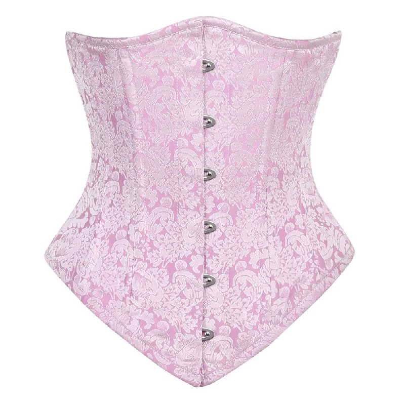 corset with halter patterns-Ewa Brocade Waist Training Corset