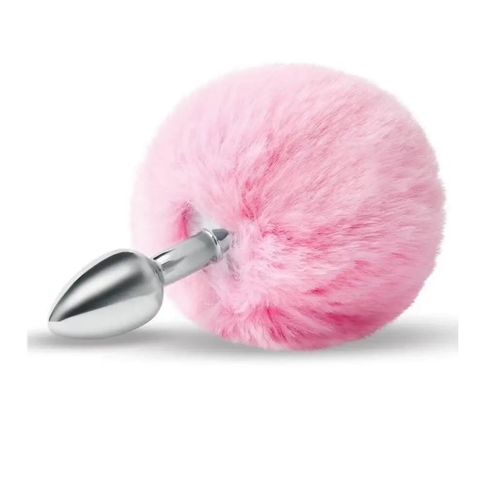 Disposable Feel Masturbator-2.7 Inches Furry Tales Pink Bunny Tail Butt Plug