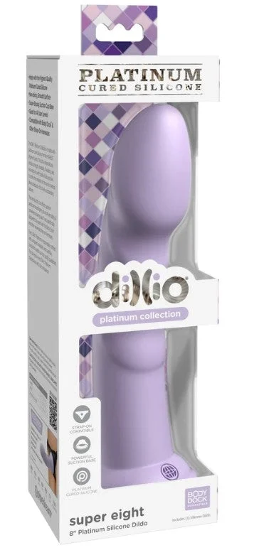 Eclipse-dark dildo-Dillio Super Eight 8" Inch Platinum Collection Silicone Dildo