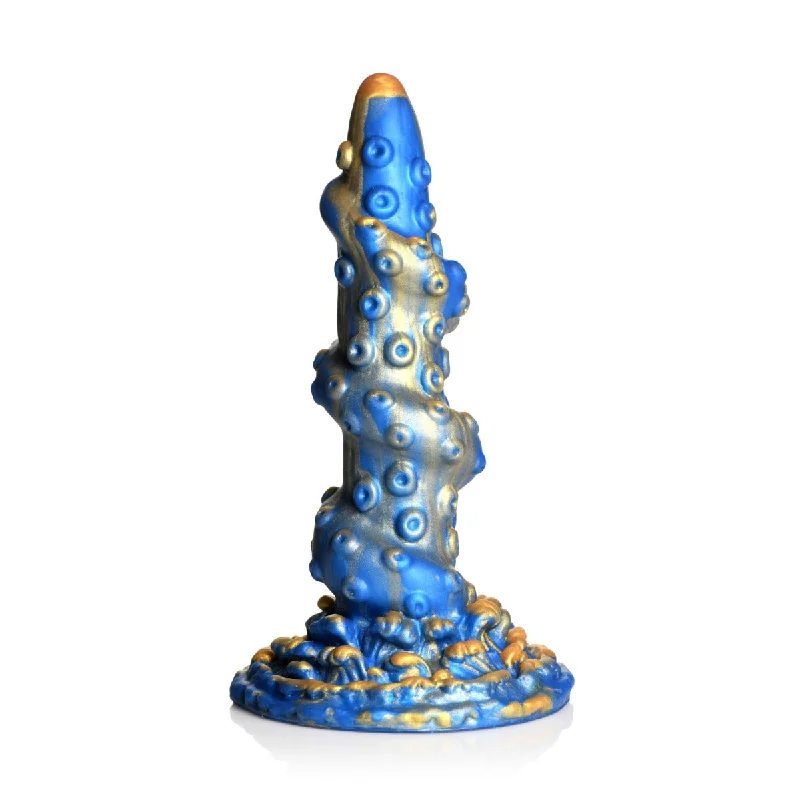 Shrink-wrapped dildo-Creature Cocks Lord Kraken Tentacled Silicone Dildo Blue Gold