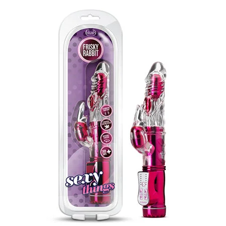 Blush Sexy Things Frisky Rabbit Dual Stimulation Vibrator Pink