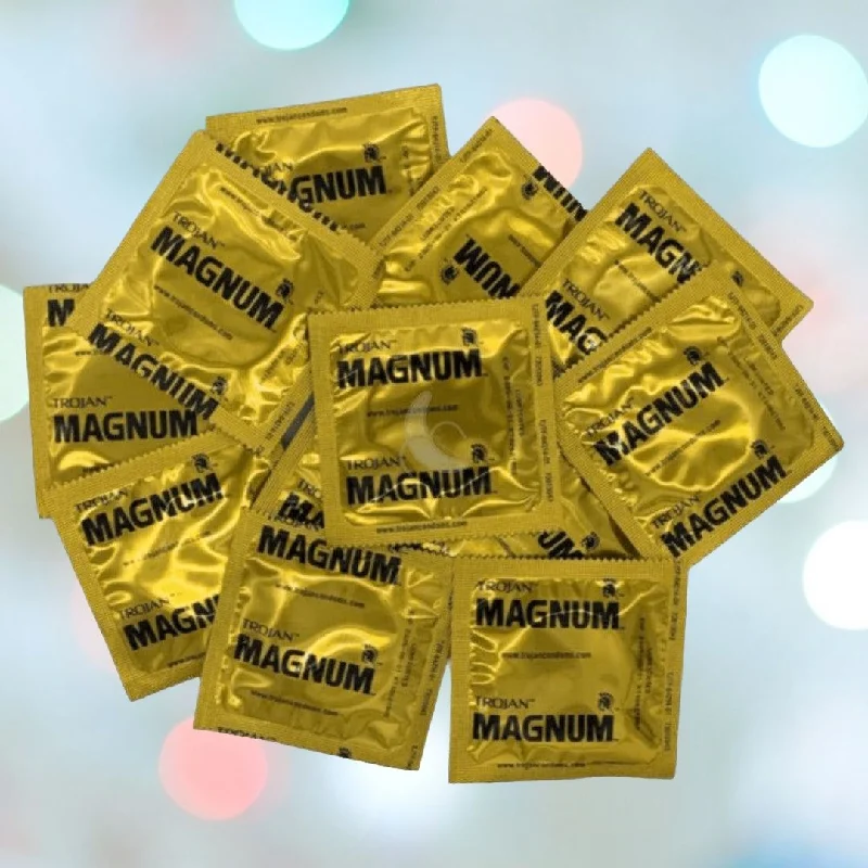 vibrating anal toy for men with strong vibrations-Trojan Magnum Condoms