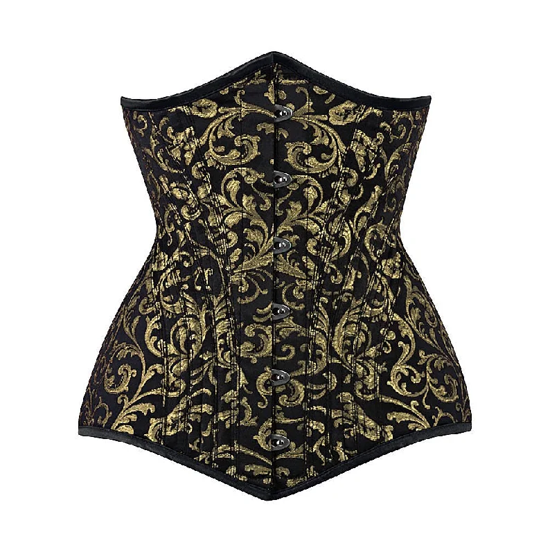 corset for gothic meshes-Alaine Waist Trainer Steel Boned Corset