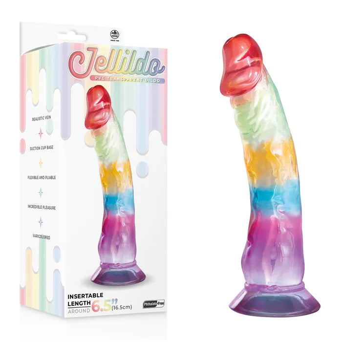 Custom-order dildo-Jellido 16.5cm Dildo - Clear Coloured