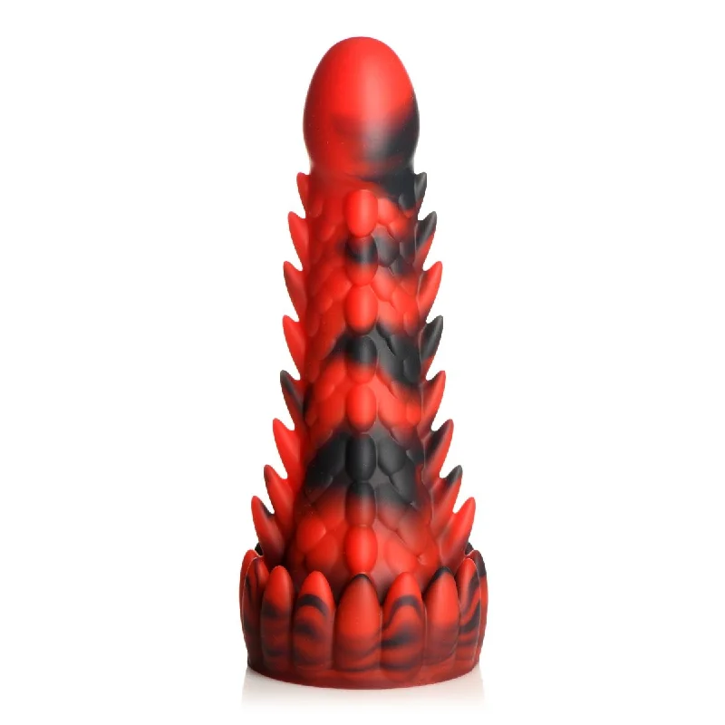 Sold-out dildo-Creature Cocks Demon Rising Scaly Dragon Silicone Dildo Red Black