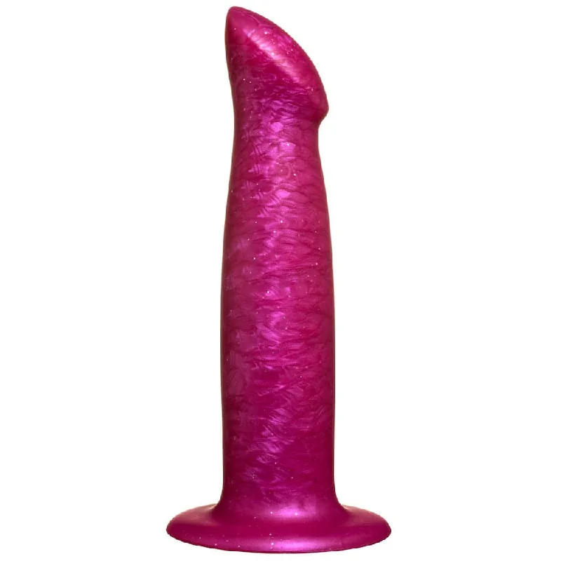 Bass-heavy dildo-6.25" Hollis G-Spot Silicone Dildo - Pearlescent Magenta