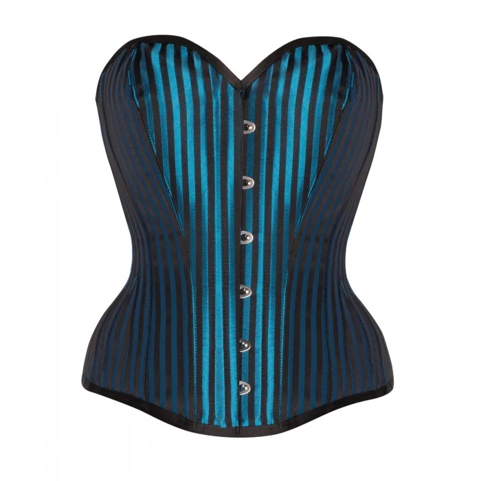 corset with flared threads-Stella Steel Boned Waist Taiming Corset With Hip Gores