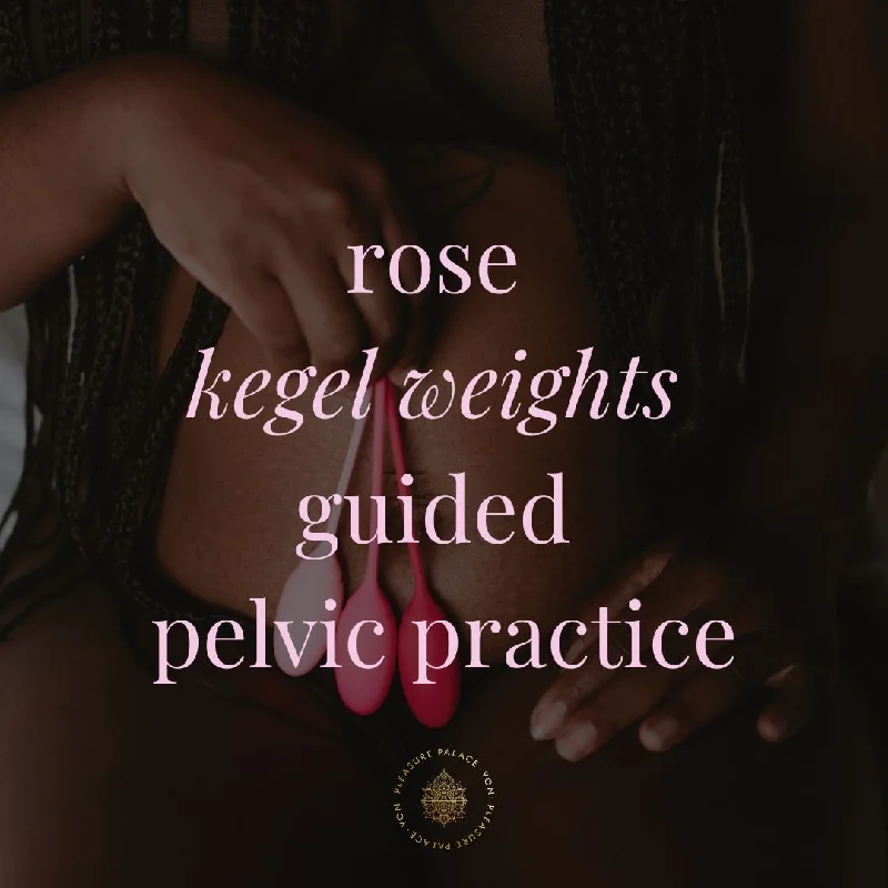 vibrating sex toy for couples with remote-controlled features-Rose Kegel Weights Guided Pelvic Practice LEVEL 1