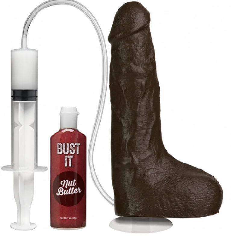 Hand-assembled dildo-Squirting Realistic Cock Large Ejaculating Suction Cup Dildo - Dark Brown