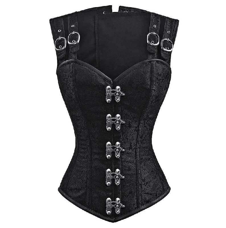 corset for gothic patterns-Nyomi Gothic Corset with Shoulder Straps