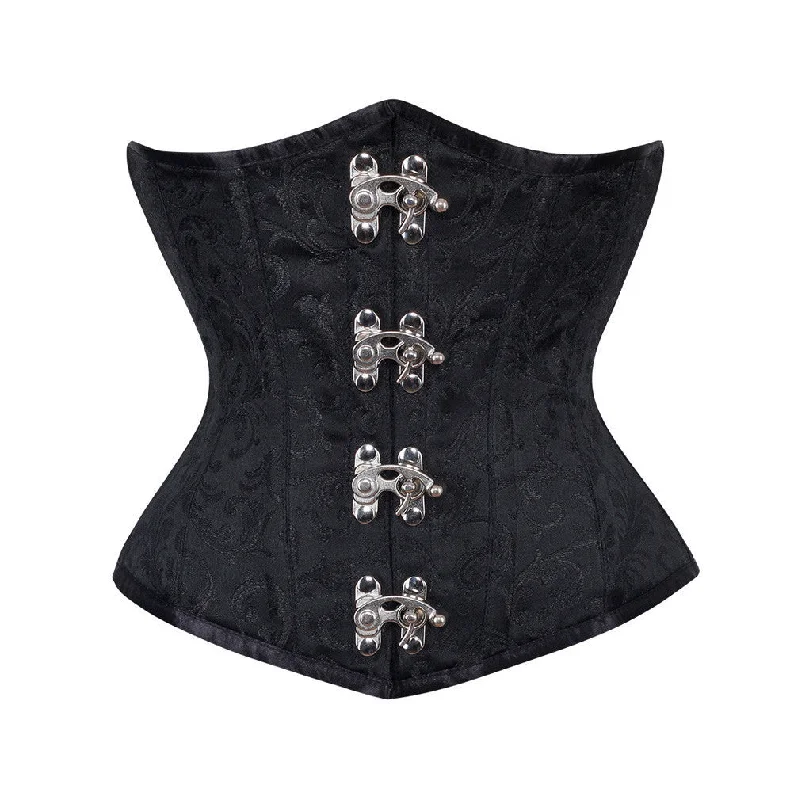 corset with satin threads-Thompson Brocade Underbust Corset