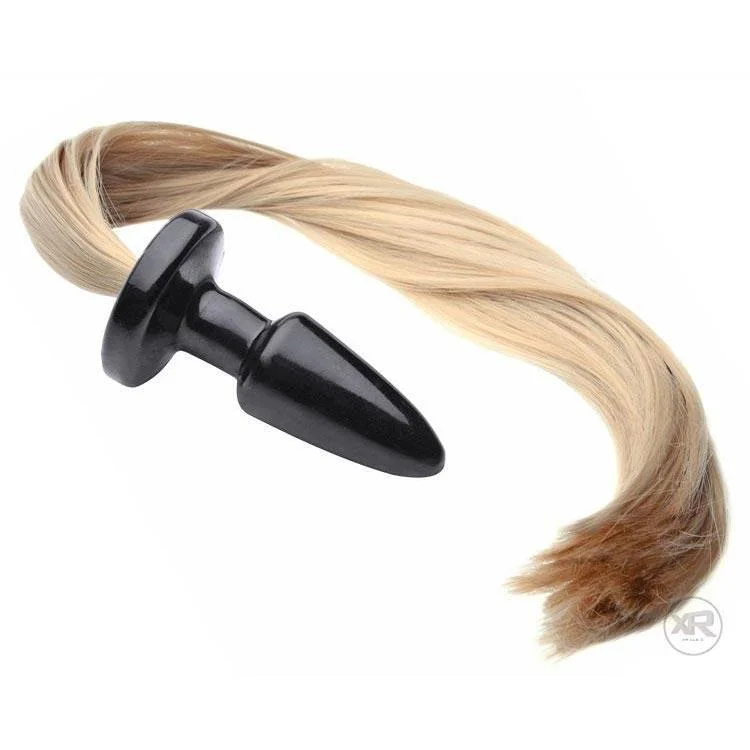 Ergonomic Touch Masturbator-Blondie Pony Tail Butt Plug