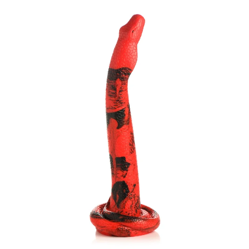 Clearance dildo-Creature Cocks King Cobra Silicone Dong Red Black