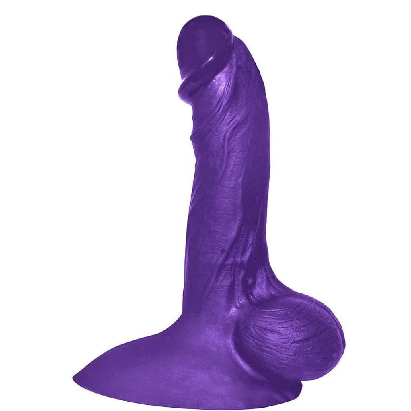 Script-flowing dildo-6.7" Flex Dual Density Silicone Dildo - Purple