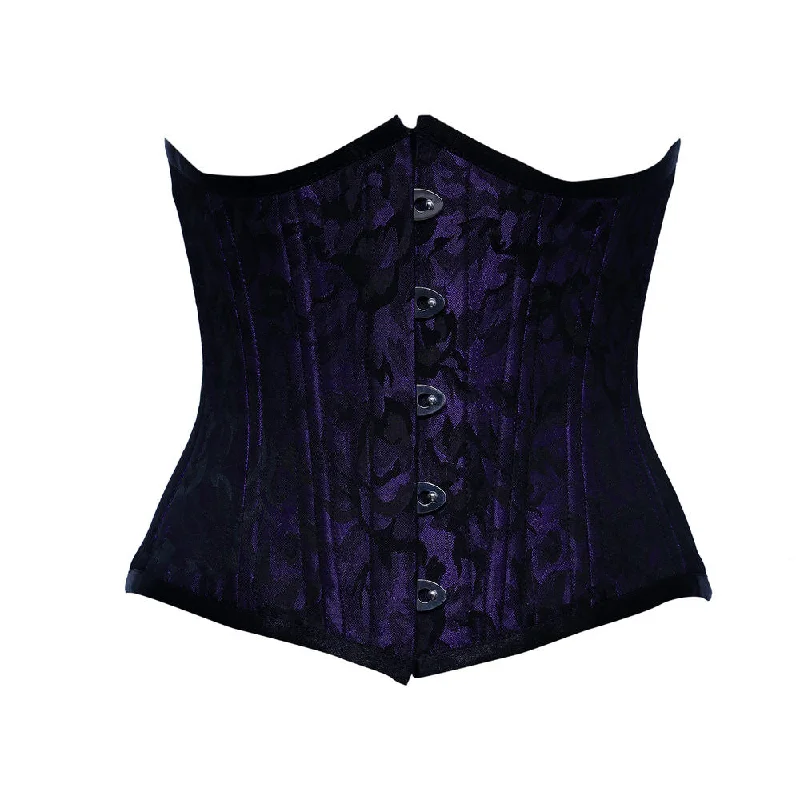 luxurious satin lingerie with lace for intimate moments-WT-UB PURPLE/BLACK BRO-1000