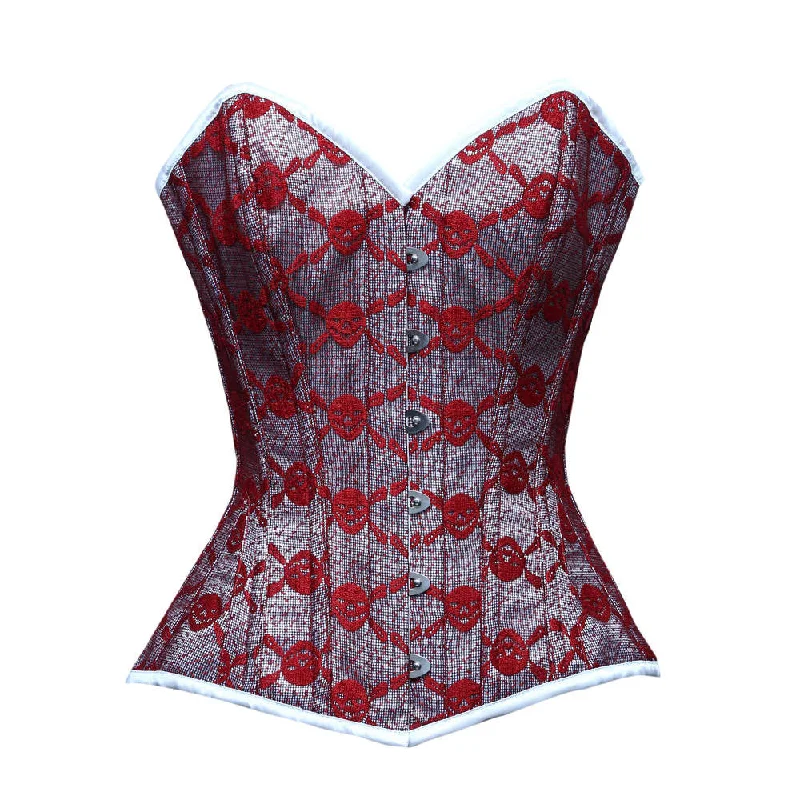 corset with ruffled patterns-Milena Overbust Corset