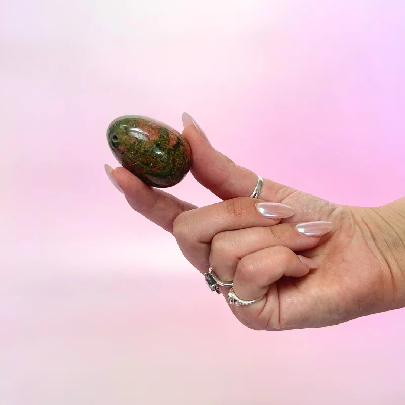 vibrating anal toy for couples with synchronized controls-Unakite Yoni Egg