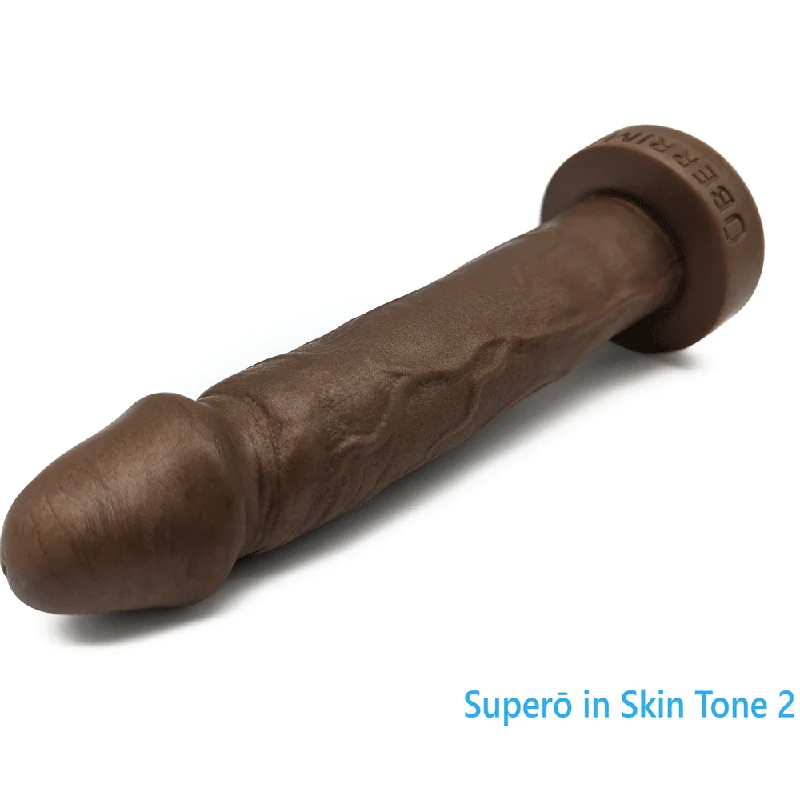 Treble-light dildo-7" Supero Dual Density Realistic Silicone Dildo - Chocolate