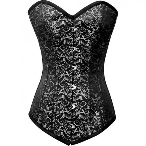 corset with layered lattices-Teresa Longline Overbust Corset