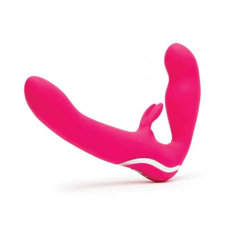 vibrating anal plug for enhanced clitoral and vaginal stimulation-Happy Rabbit Strapless Strap On Vibrating Pink