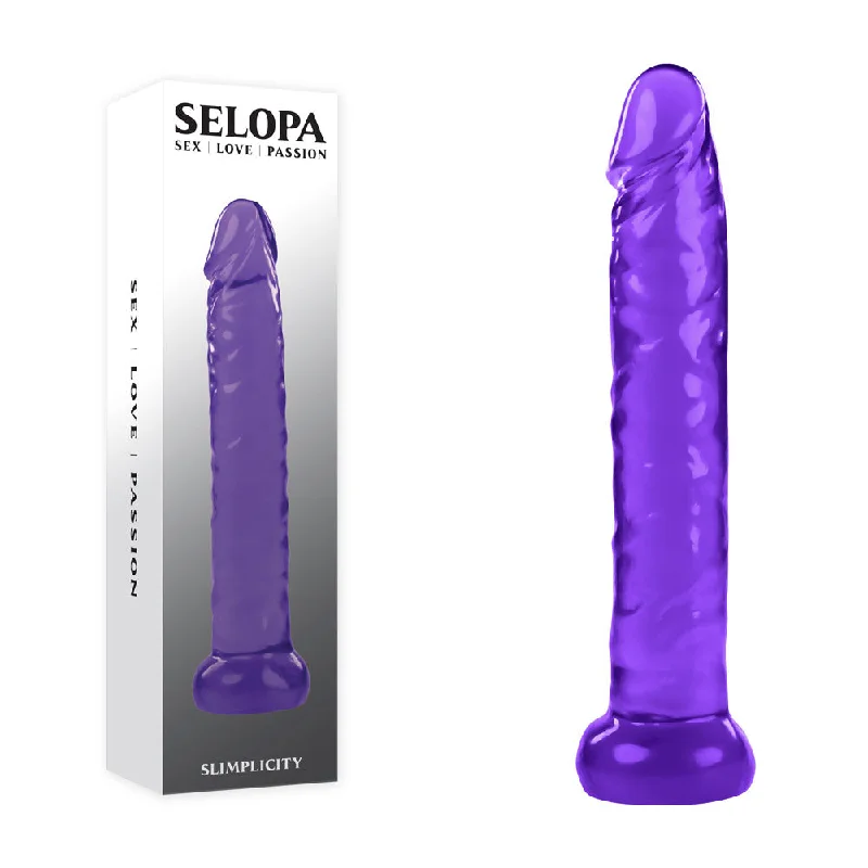 Cancer-soft dildo-Selopa SLIMPLICITY - Purple 15.7 cm Dildo