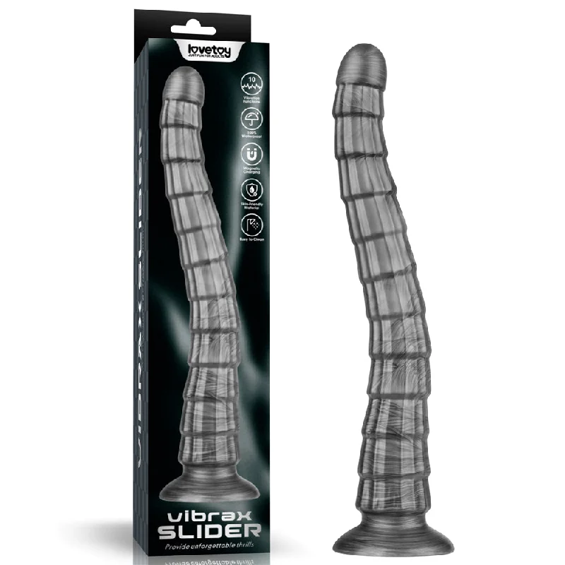 Handle-bar dildo-King Sized Vibrating Vibrax Slider - (14.5'') Rechargeable Dildo